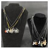 20 Assorted Sun & Moon Necklaces w Display
