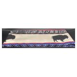 Wool Buffalo & Star Decorative Valance Scarf 116"