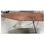 Vntg Wooden Ironing Board w Foldable Metal Legs