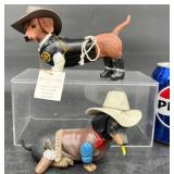 2 Spurs ï¿½N Fur Dachshund Cowboyï¿½Figurines