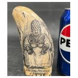 Scrimshaw Replica of Rachel Pringle of Barbadoes