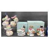 PartyLite Candle Holders & Snowman Decor