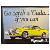 Plymouth Barracuda ï¿½Cuda Metal Advertising Sign