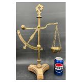 Vintage Large Decorative Brass Scale, Functional