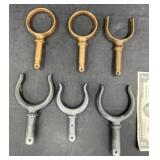 6 Bass & Iron Boat Oar Locks