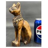 Vintage Carved Wood EgyptianBastetCat Statue