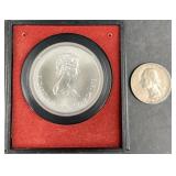 1975 Canadian $5 Olympic Commemorative Silver Coin