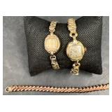 Vntg 10KT RGP Elgin Watch w Empire Watch & Band