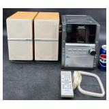 Panasonic Stereo System w Speakers & Remote