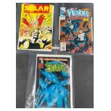 3 Autographed Comic Books - Sludge, Solar, Venom