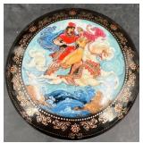 Vntg Hand-Painted Russian Music Box 24KTGold Paint