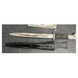 Vintage F. W. Holler Solingen Bayonet w Scabbard