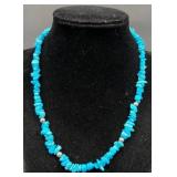 Sterling Silver & Turquoise Nugget Necklace