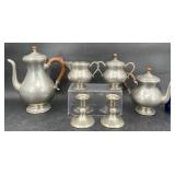 Vintage Royal Holland Pewter  Tea & Coffee Set +