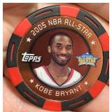 Kobe BryantNBA All-Star Topps Red Foil Poker Chip
