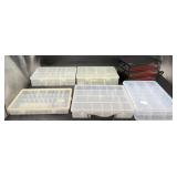 5 Organizer Storage Boxes & Metal Drawer Unit