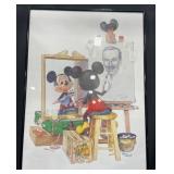 Framed Mickey Mouse w Walt Disney Art Print