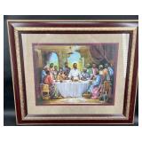 Framed Quintana Last Supper Print 29.5" x 25.5"
