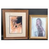 Vntg Robert Garner Native American Chief Print+