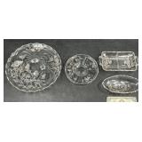 Vntg Silver CityFlanders Crystal Serving Set