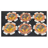 6 NBA All-Star Topps Kobe Bryant Poker Chips