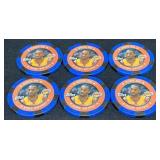 6 NBA All-Star Topps Kobe Bryant Poker Chips