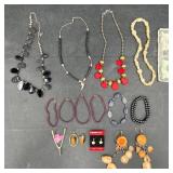Ivory Earrings & Assorted Necklaces, Bracelets