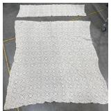 Heavy Crocheted Throw Blanket & Table Runner