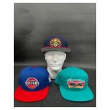 3 NBA Hats  Denver Nuggets, Piston, Spurs