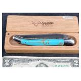 Laguiole en Aubrac Turquoise Damascus Knife