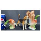 Vintage Norcrest & Lefton Figurines  Ducks & Dog