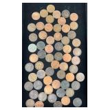 61 British Pennies & Half Pennies Various Years