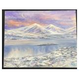 Original Mountain Landscape Painting by Blue Bond