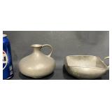 2 Royal Holland Pewter - Cruet Oil Pitcher & Cup