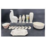 Lenox Decorative Lot  Bowls, Figures, Vases, Tray