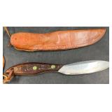 Vntg Herter's Fixed Blade Hunting Knife w Sheath