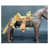 Hand Carved Wooden Mexico Folk Art Horse