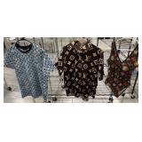 2 Louis Vuitton-Print Shirts & Fornasetti Bodysuit