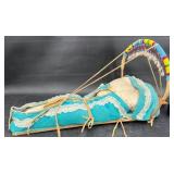 Native American Beaded Papoose Cradleboard