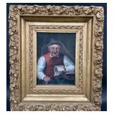 Antique Carl Schleicher Oil Painting on Board