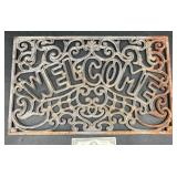 Cast Iron Welcome Mat w Filigree Design