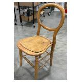 Antique Victorian Balloon Back Wood Chair