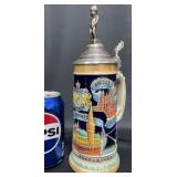 Vintage Ceramic Beer Stein wBelgian Scenes
