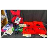 5 New Life Vests Jackets  Child, Adult & Lg Adult