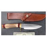 Chipaway Hunting Knife Bone Handle w Sheath