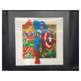 Captain America Retro Art Block 3D Print