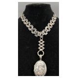 Sterling Silver Victorian Locket Necklace