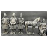Chinese Terracotta Warriors & Horse Figurines
