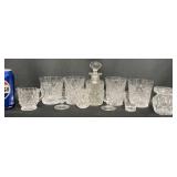 Assorted Crystal Lot  Glasses, Toothpick Holder+