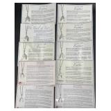 10 Feather & Wishbone Necklaces w Tradition Cards
